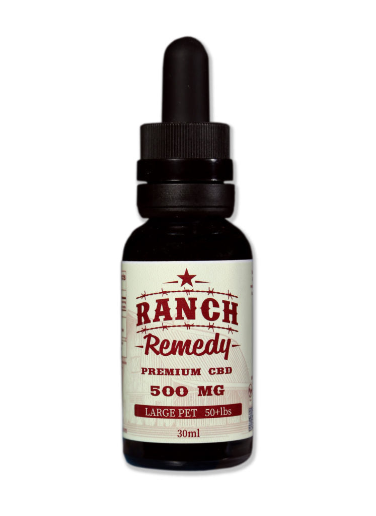 Ranch Remedy Premium CBD. 500 mgs of CBD (NO THC) to calm your large pet's anxiety and boost their immune system.