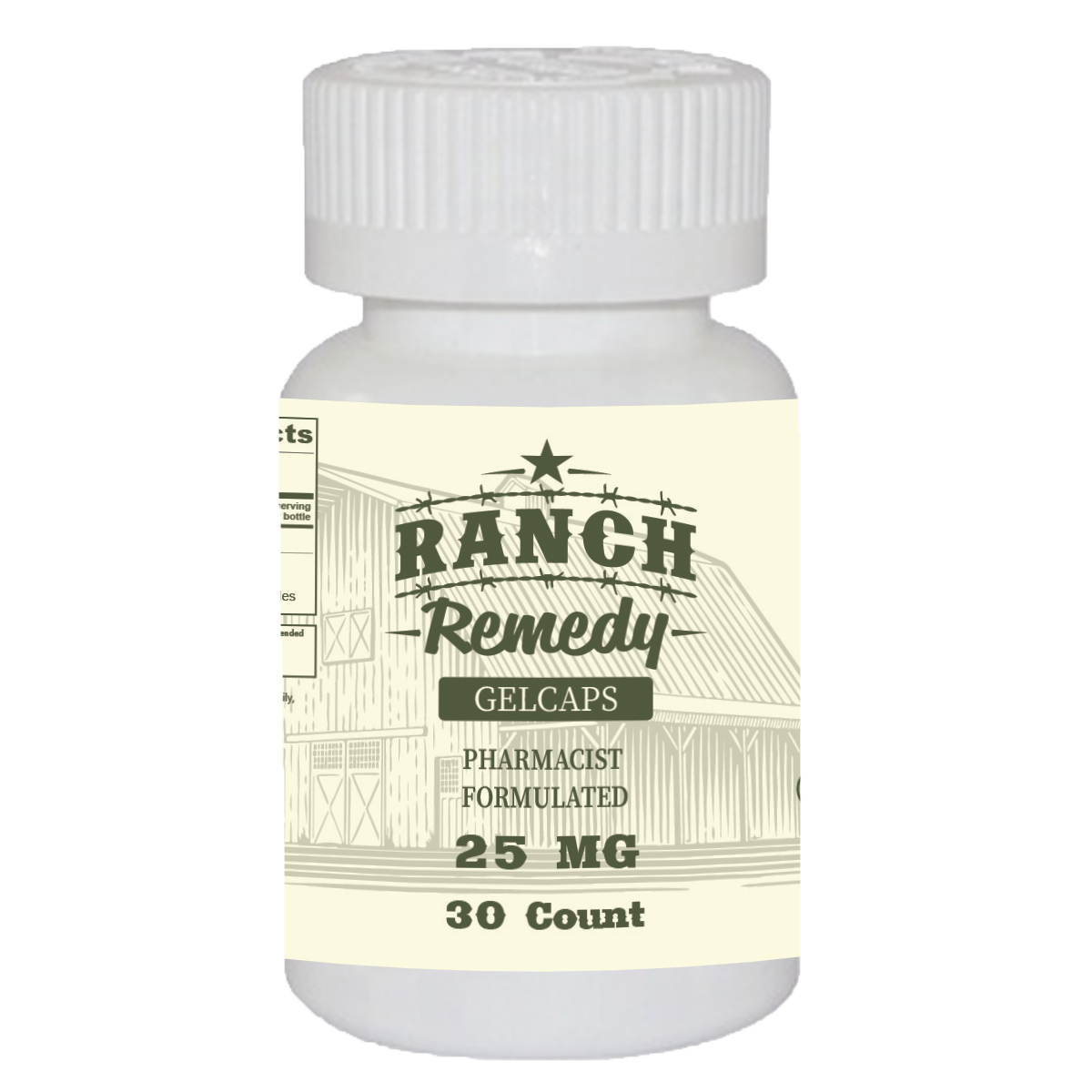 Ranch Remedy Premium CBD gel capsules. 25 mgs of CBD (NO THC) to calm your pet's anxiety and boost their immune system.